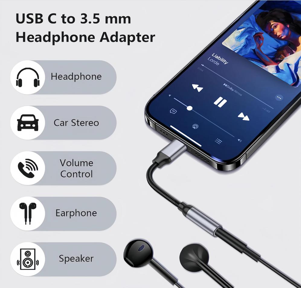 KEBIDU Type C To 3.5mm Audio A - Audiophile Headphone Wired ulasan dan harga
