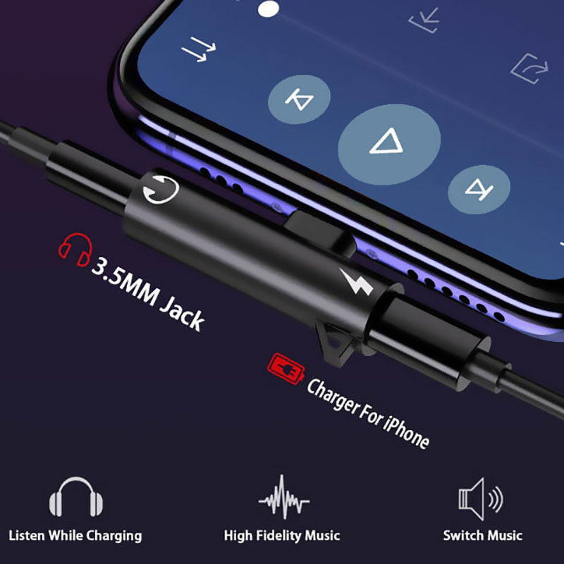 2 IN 1 Audio Charging Headphon - Earphone Splitter Jack ulasan dan harga