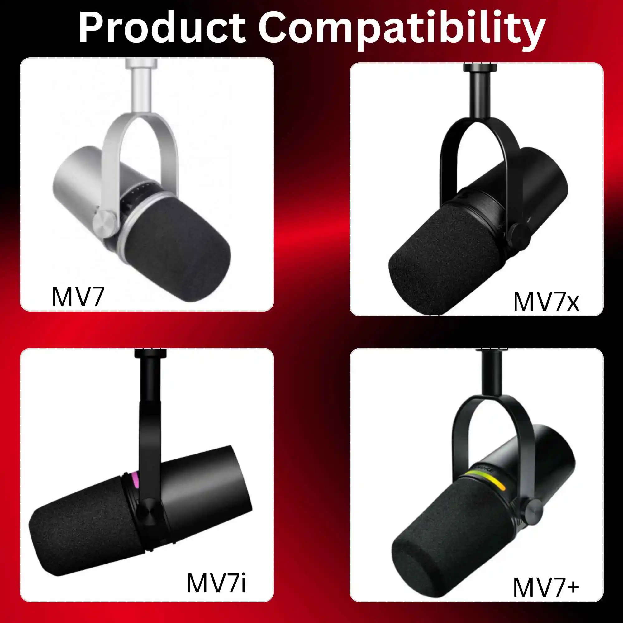 Replacement Foam Pop Filter fo - Shure Mic Mv7 ulasan dan harga