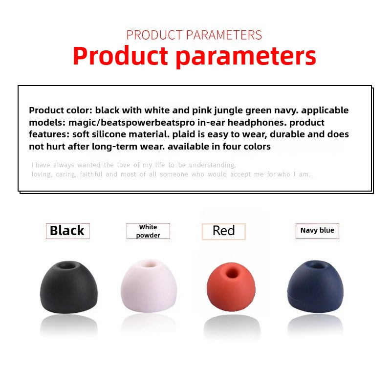 4 - Pair Set of Soft Silicone  - Beats Headphone Powerbeats Pro ulasan dan harga