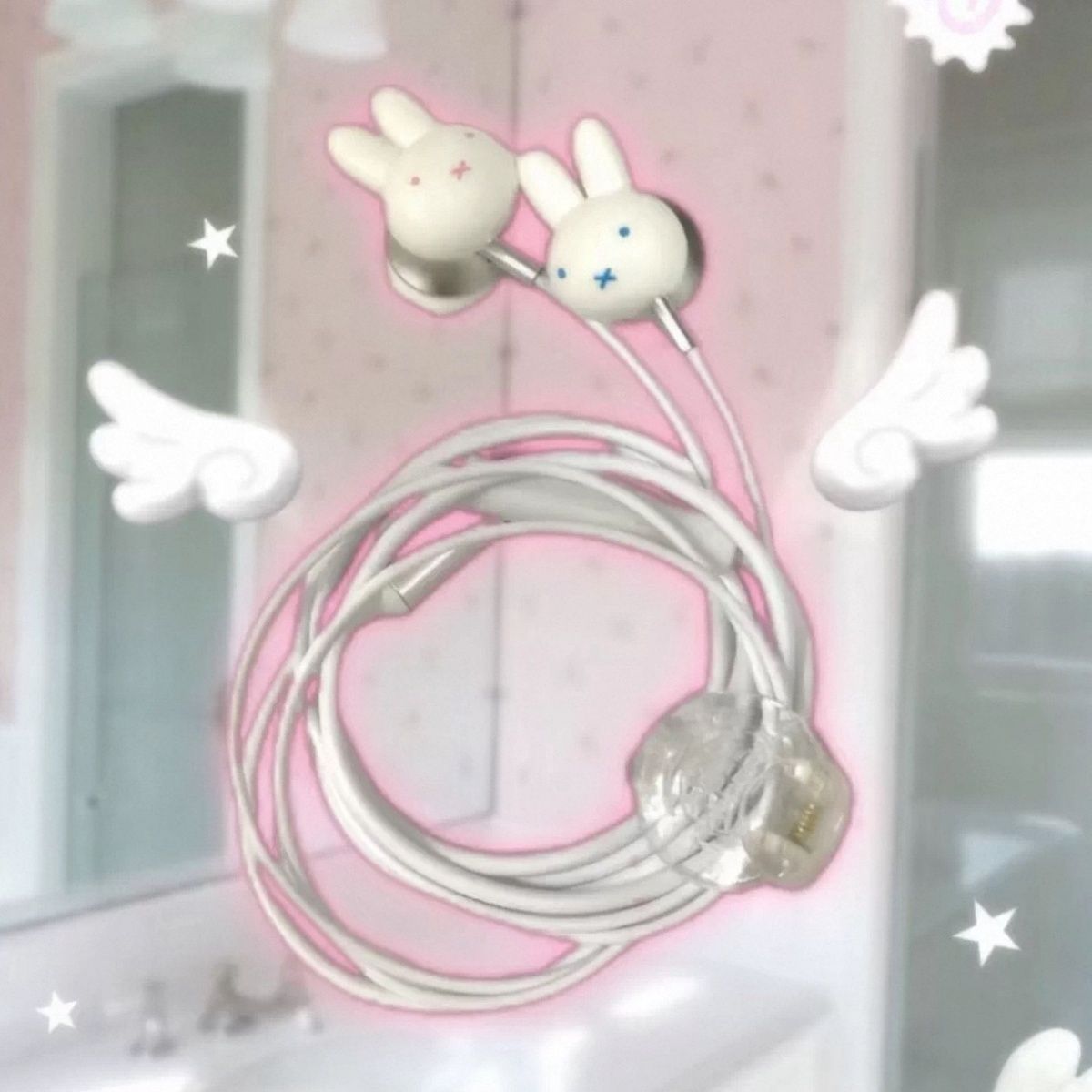 Vintage Cute Miffy Rabbit Wire - Usb C Earphone ulasan dan harga