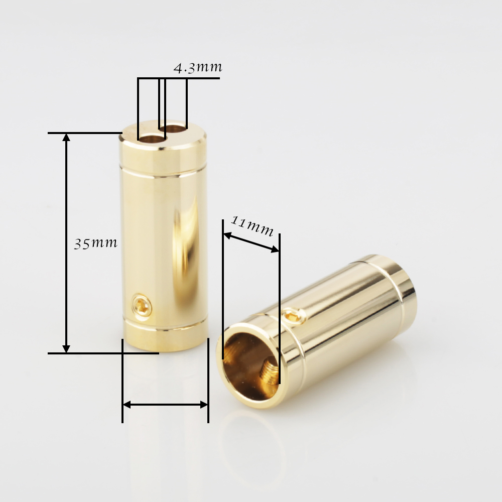 4 pcs Chrome/Gold Plated Speak - Audio Splitter Y ulasan dan harga