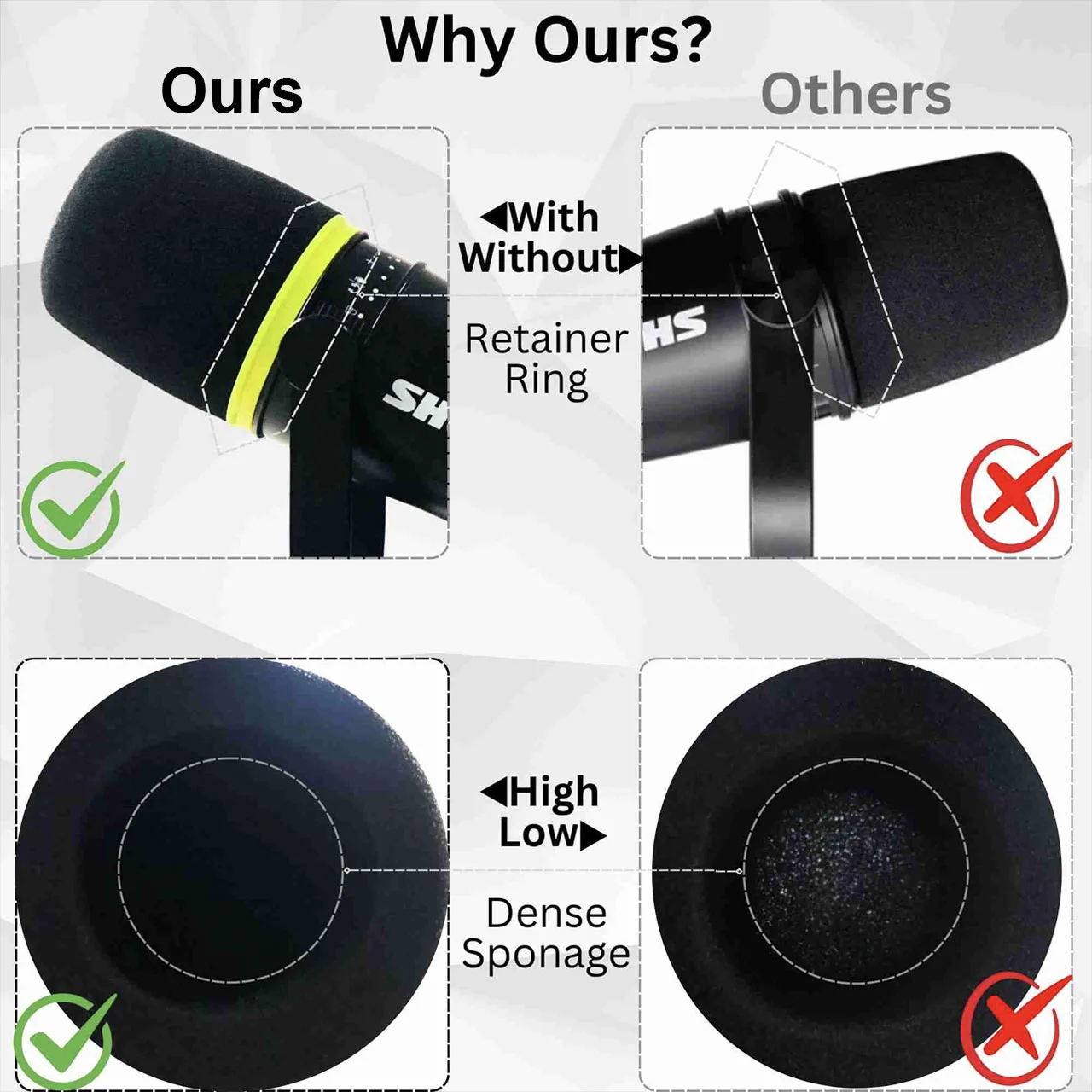 MV7 Replacement Foam Windscree - Shure Mic Mv7 ulasan dan harga