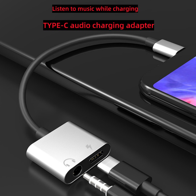2 in 1 Audio Adapter Type C To - Audiophile Headphone Wired ulasan dan harga