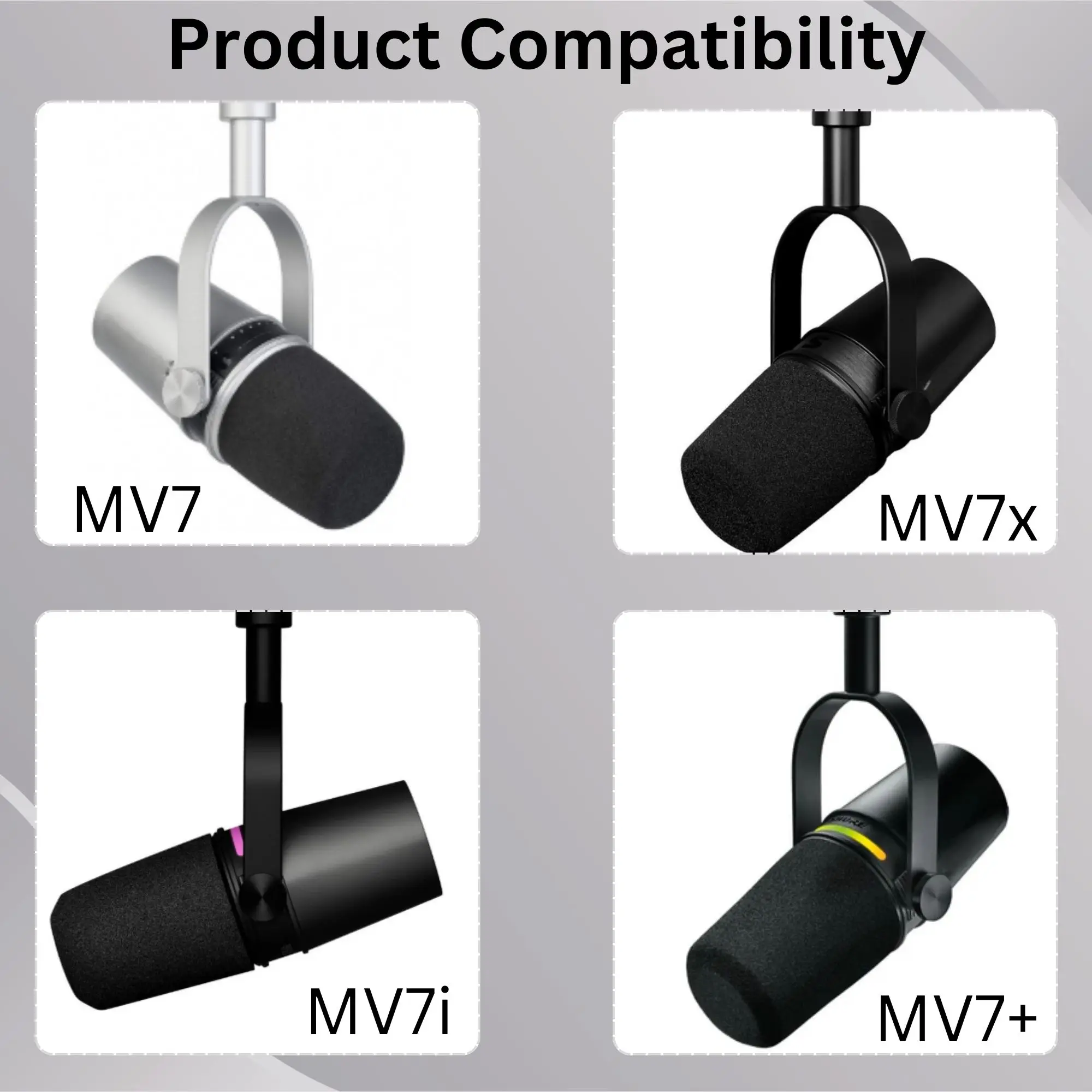 Sparkly MV7 Foam Pop Filter fo - Shure Mic Mv7 ulasan dan harga