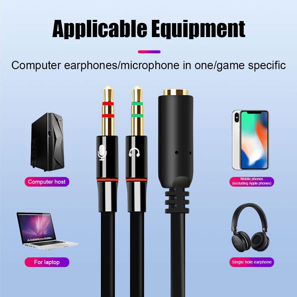 Headphone Microphone Audio Con - Audio Splitter Y ulasan dan harga